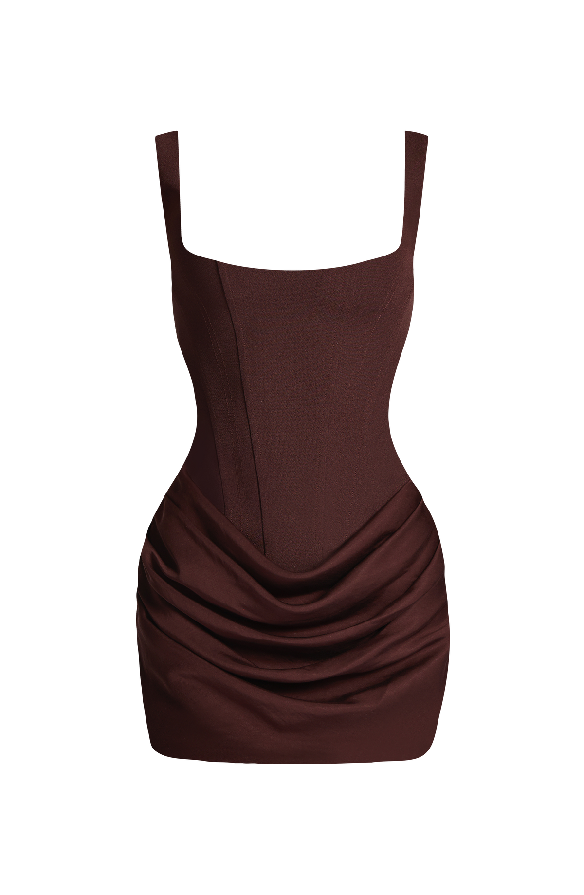 Cornelia Mini Dress - Plum Brown 8