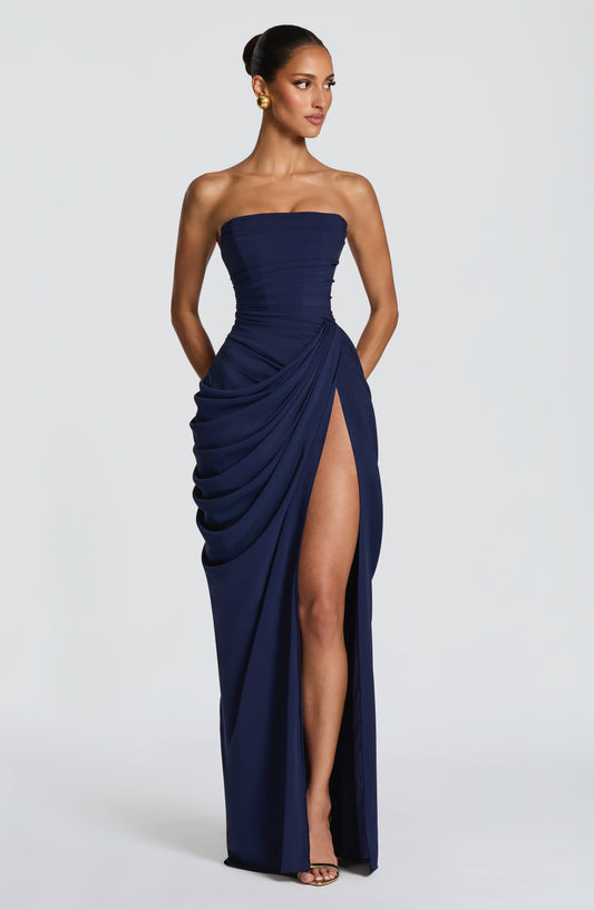 Cyra Maxi Dress - Navy 1