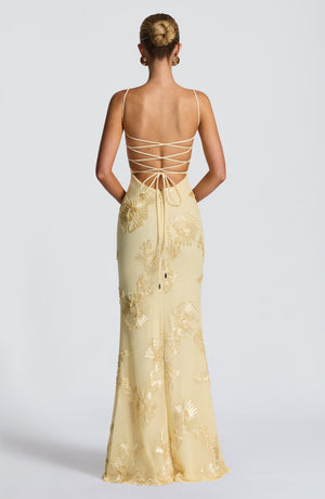 Nefertiti Maxi Dress - Lemon 2