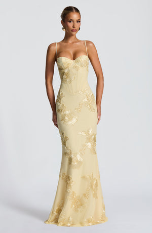 Nefertiti Maxi Dress - Lemon 3