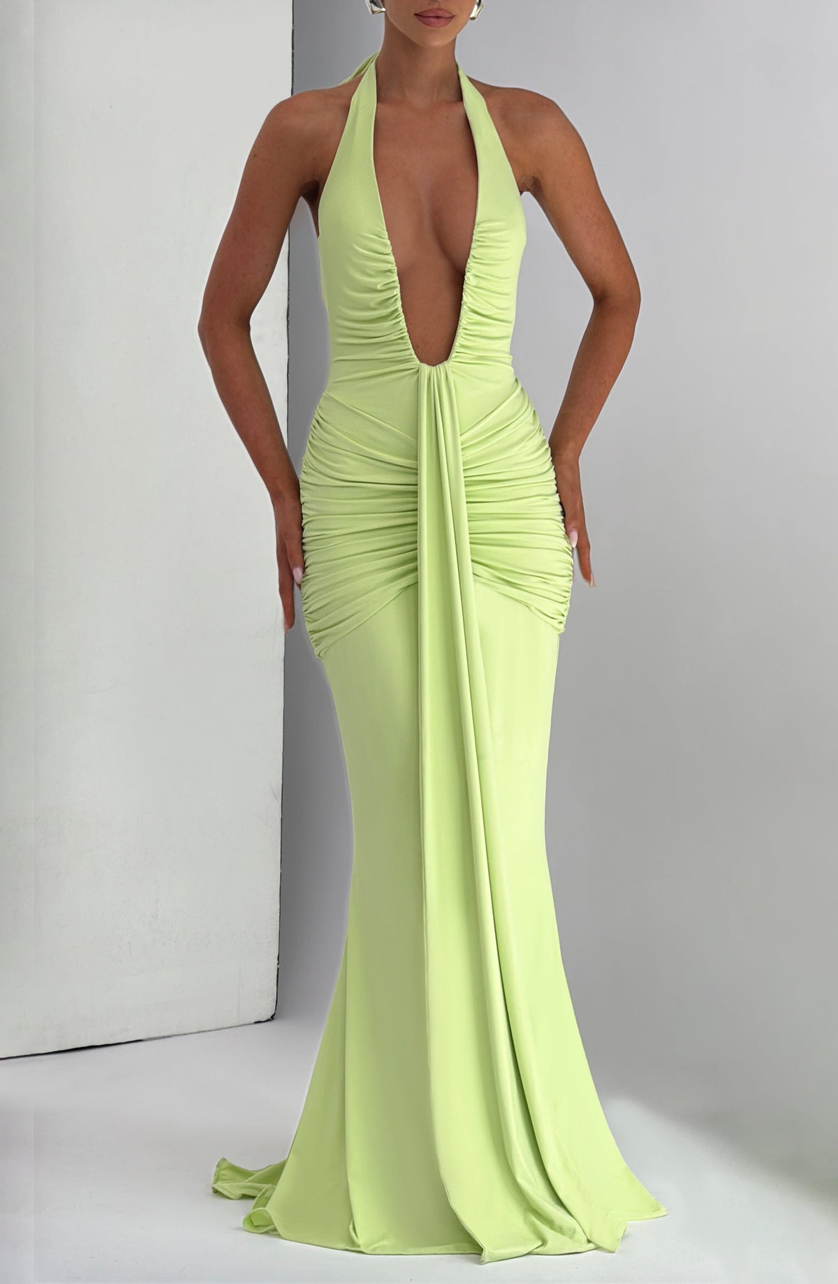 Rosetta Maxi Dress - Lime 1
